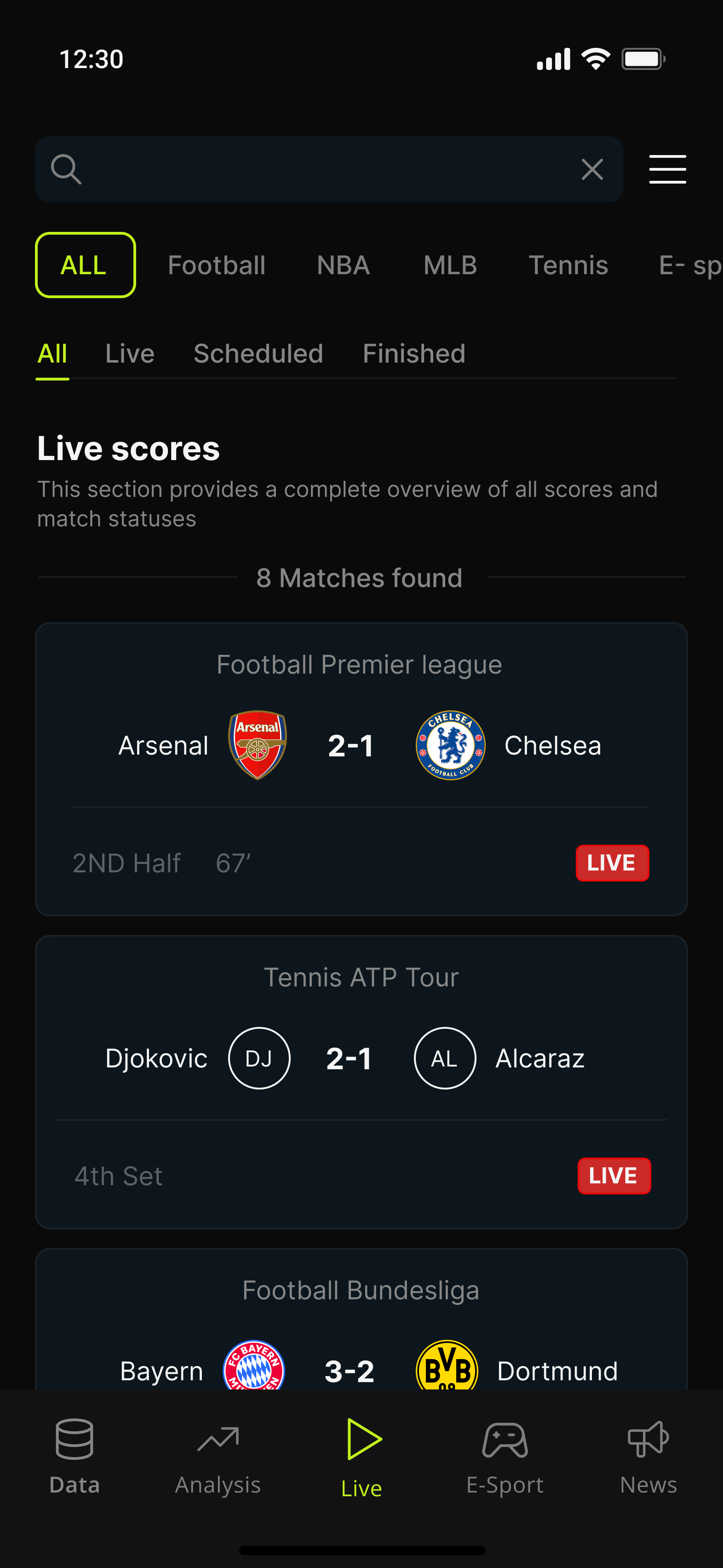 Data Edge — Live Scores